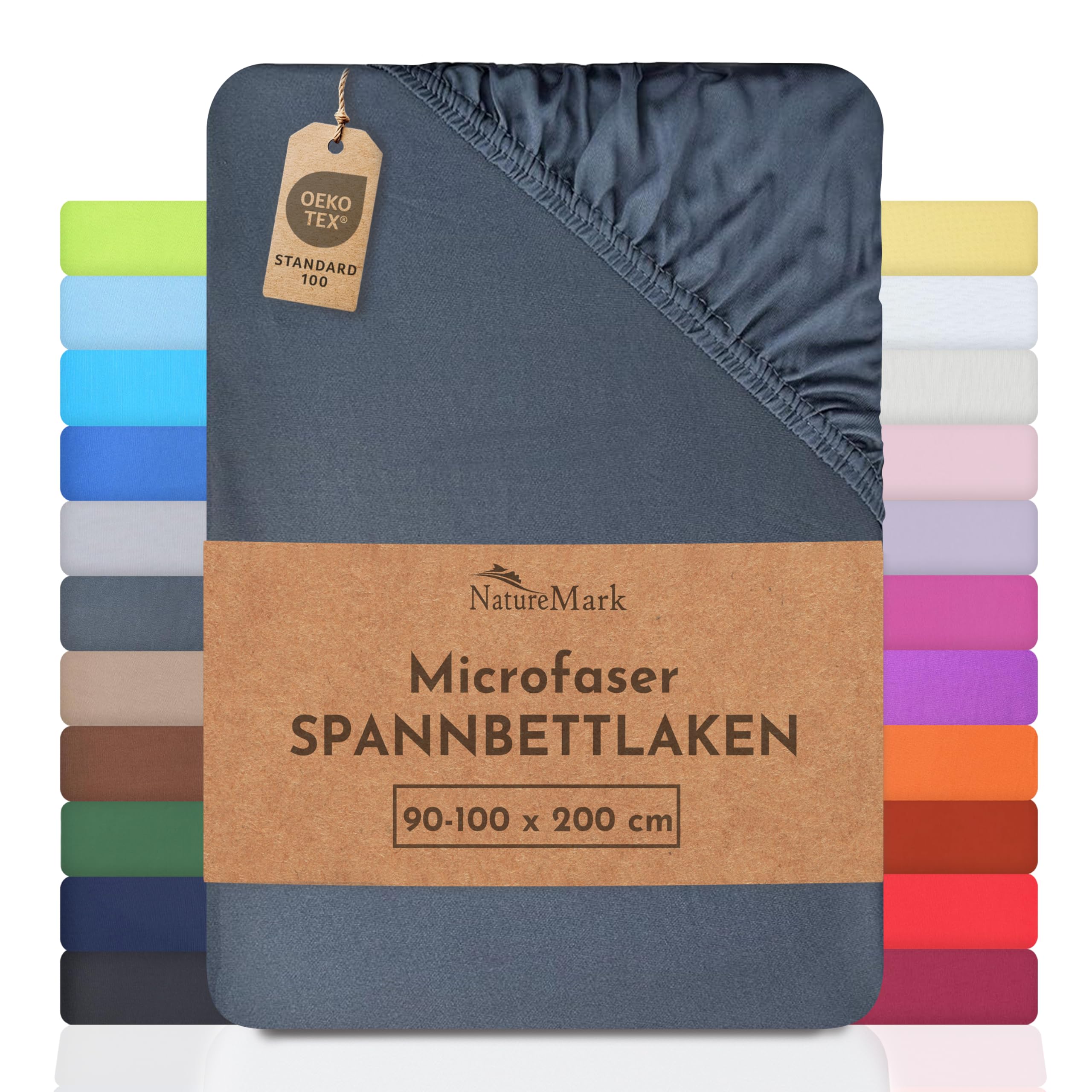 NatureMark - Mikrofaser SPANNBETTLAKEN zum Sparpreis! viele Größen und Farben Markenware