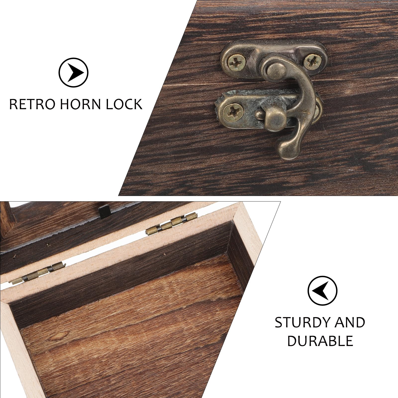Cabilock Insekten Aufbewahrung mit Design Vitrine und Acryl Retro Multifunktionale Kleine Holzkiste mit Deckel für Schmuck und Münzen