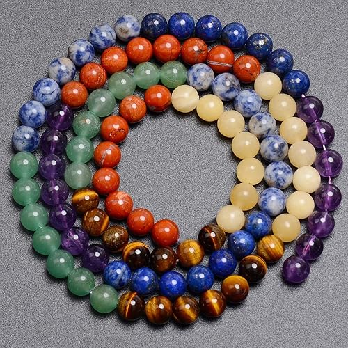 Miniatura 4 de 45 cuentas de obsidiana de oro negro natural de 0.315 pulgadas (0.315 in), cuentas redondas sueltas de piedras preciosas para hacer joyas y hacer