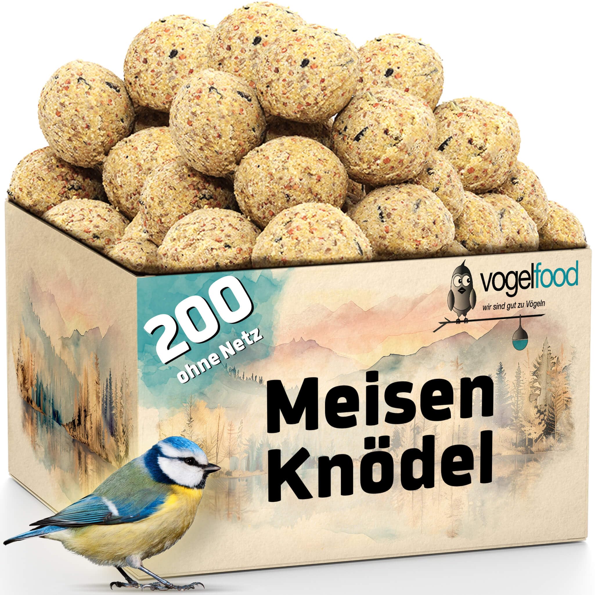 Samore 200 Stück (a 90g = 18 kg) Meisenknödel ohne Netz Vogelfutter Wildvogelfutter Meisenkugeln Ganzjahresfutter Fettfutter |Nährstoffreiches Ganzjahresfutter für alle Vogelarten | Körnerkugeln