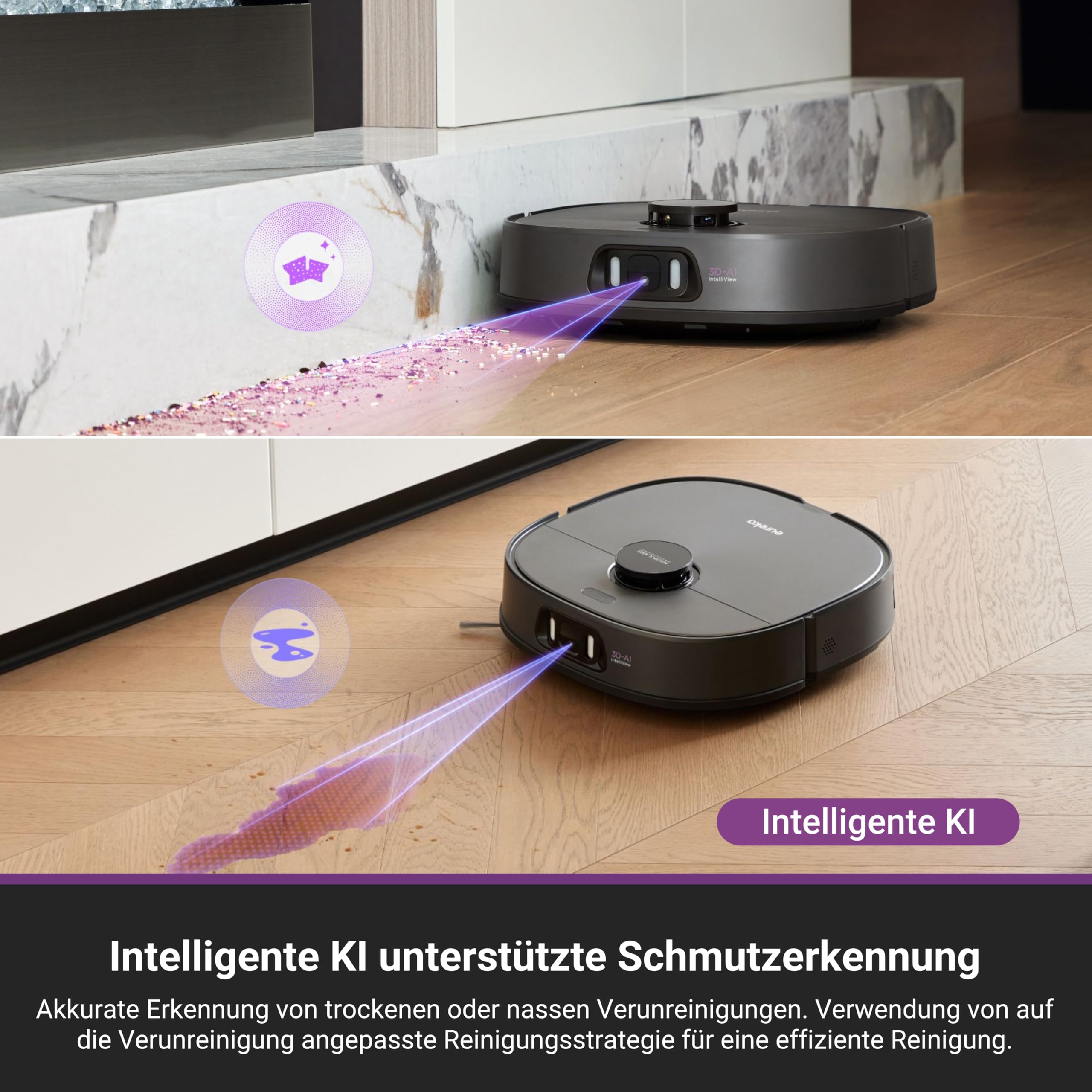EUREKA J15 Pro Ultra robot odkurzający i myjący + stacja wielofunkcyjna (samoczyszczenie, 16200 Pa, nawigacja LDS, rozpoznawanie przeszkód, zapobiega plątaniu się włosów, idealny przeciwko sierści