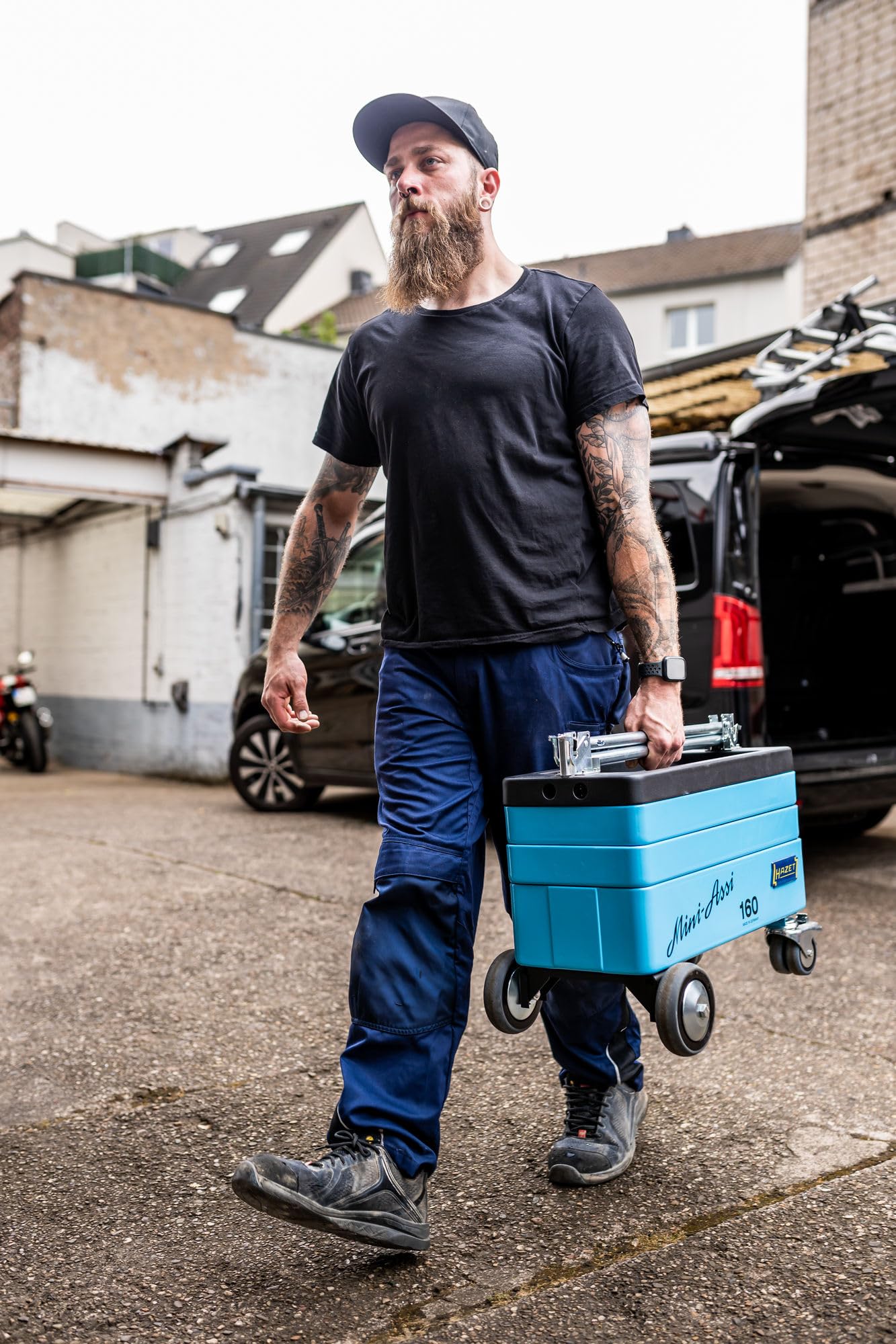 HAZET 160ST 950 x 590 x 345 mm Tool Trolley Assistant - Hazet Blue