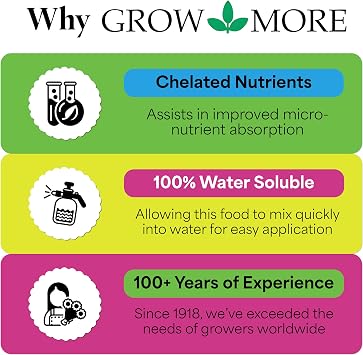 Grow More Tomato Food Fertilizer (18-18-21) - 1.5lbs of Water Soluble Tomato Fertilizer - Provides Essential Nutrients for Juicier & More Plump Crops - High Potassium Plant Food