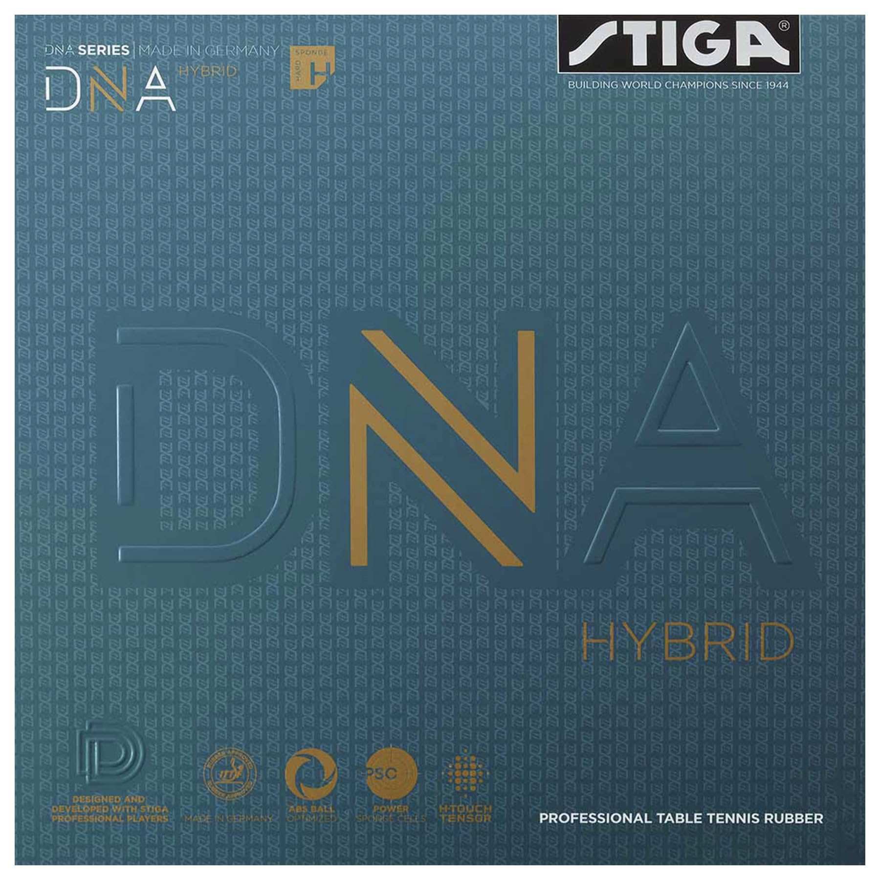 STIGA Goma para Raqueta de Ping Pong DNA Hybrid H, 2.1 mm, Negro