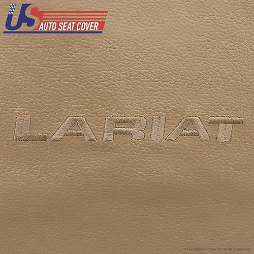 Miniatura 4 de 2001 para Ford F250 F350 Lariat Driver Bottom & Top Fundas de asiento de cuero Pergamino TAN