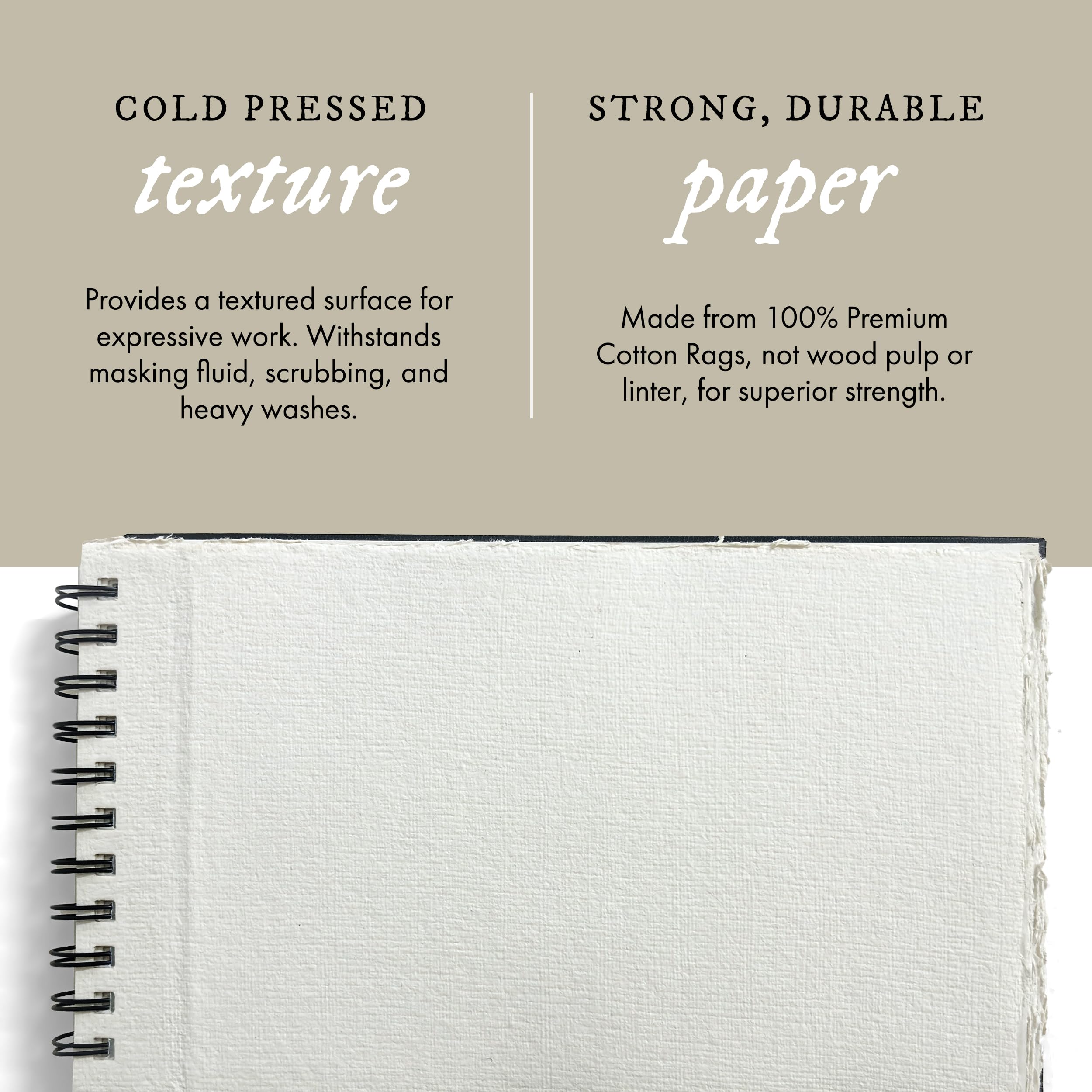 Indigo Artpapers 100% coton papier fait main en Wiropad 6 x 9 blanc