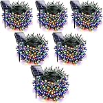 Upgraded 2 Pack 80FT 200 LED Solar Christmas Lights Outdoor Solar String Lights with 8 Lighting Modes Waterproof Solar Fairy Lights for Garden Yard Patio Christmas Tree Decoration (Warm White)