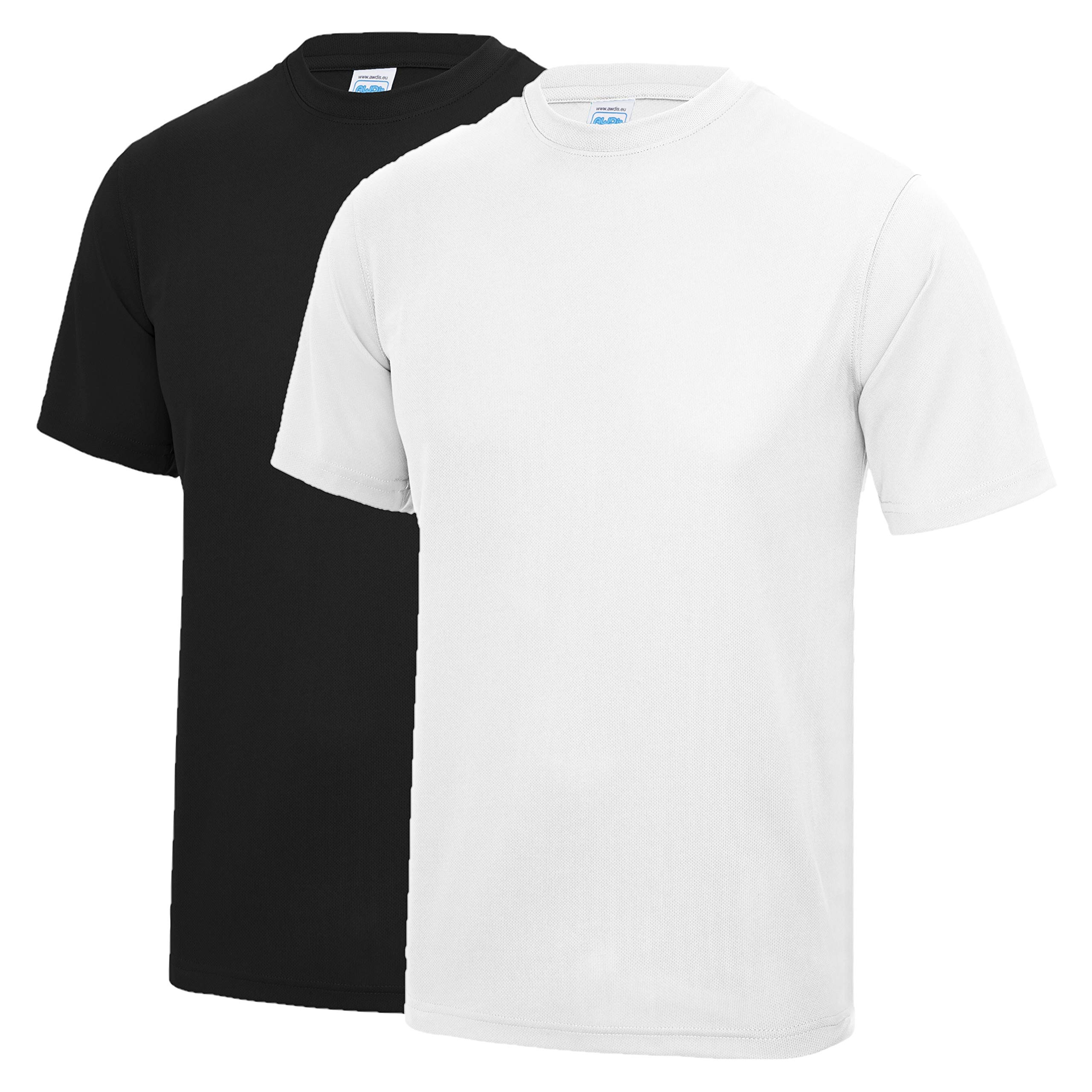 AWDis Just Cool JC001 Cool T 2 Pack - Jet Black/Arctic White - 5X-Large