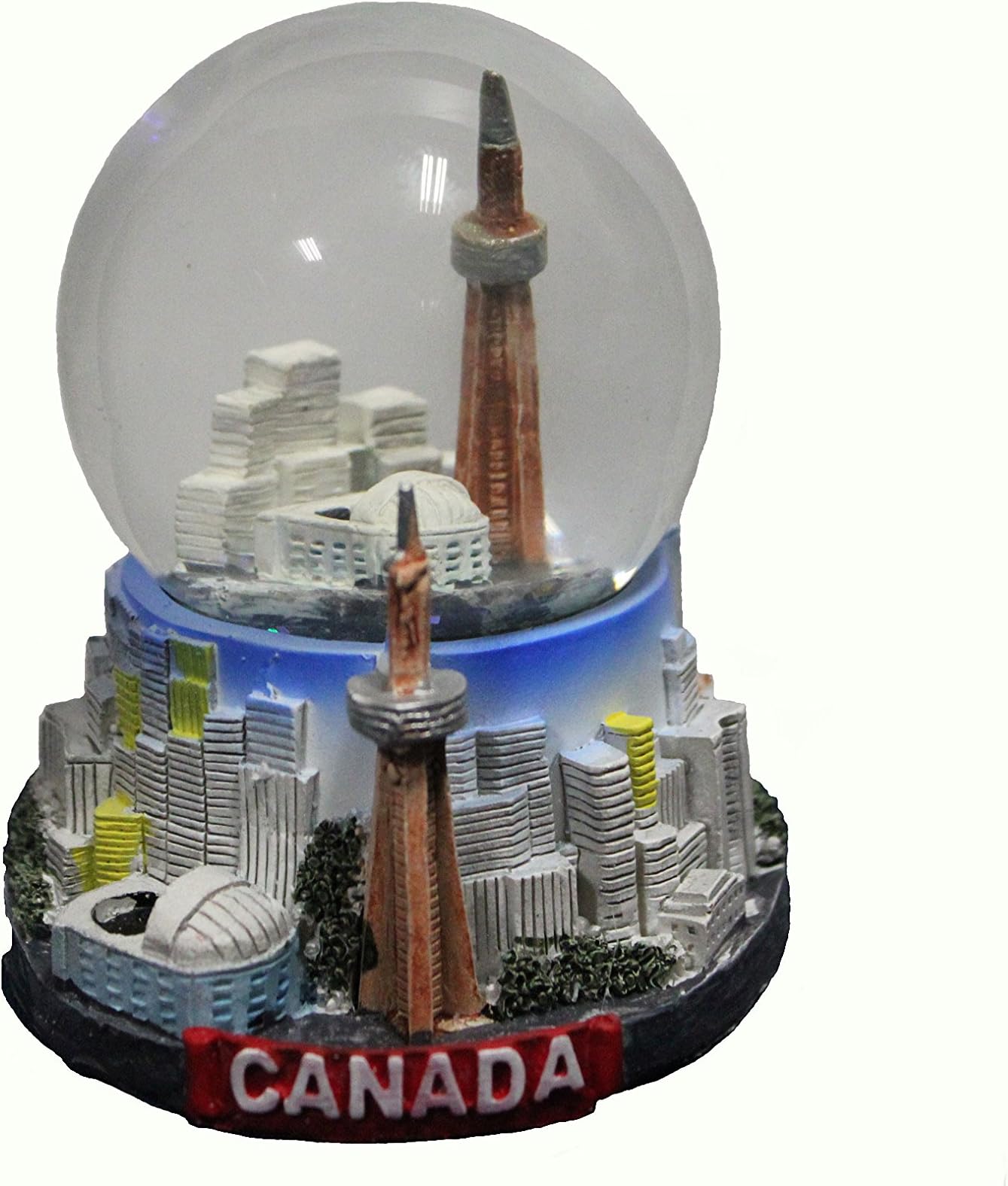 TORONTO , CANADA Country Flag , CITY' Views SNOW GLOBE... Size: 3.5" x 3" x 4" Inch .. New