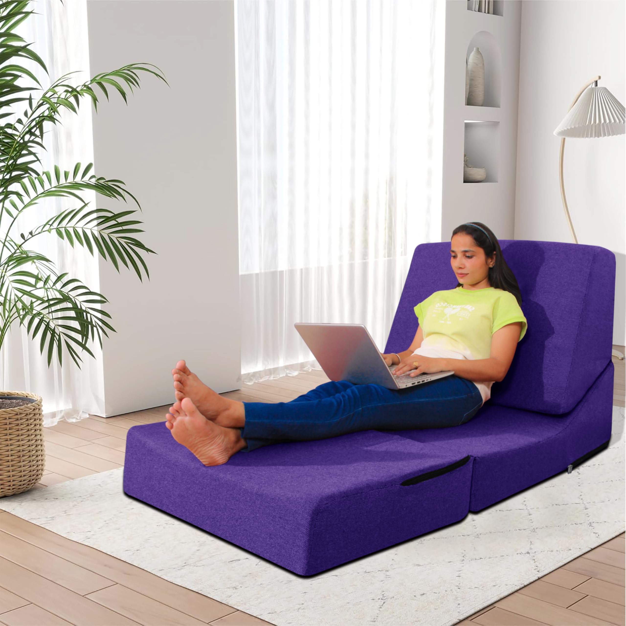 See full amazon price history chart for Dr. Smith Convertible Sleeper Folding Sofa Bed/Lounger Sofa Single Size Futon Lazy Bed Washable Cover Jute Fabric - Purple Dr. Smith Convertible Sleeper Folding Sofa Bed/Lounger Sofa Single Size Futon Lazy Bed Washable Cover Jute Fabric - Purple (B0DFTV6THF) Amazon Price History, Amazon Price Tracker