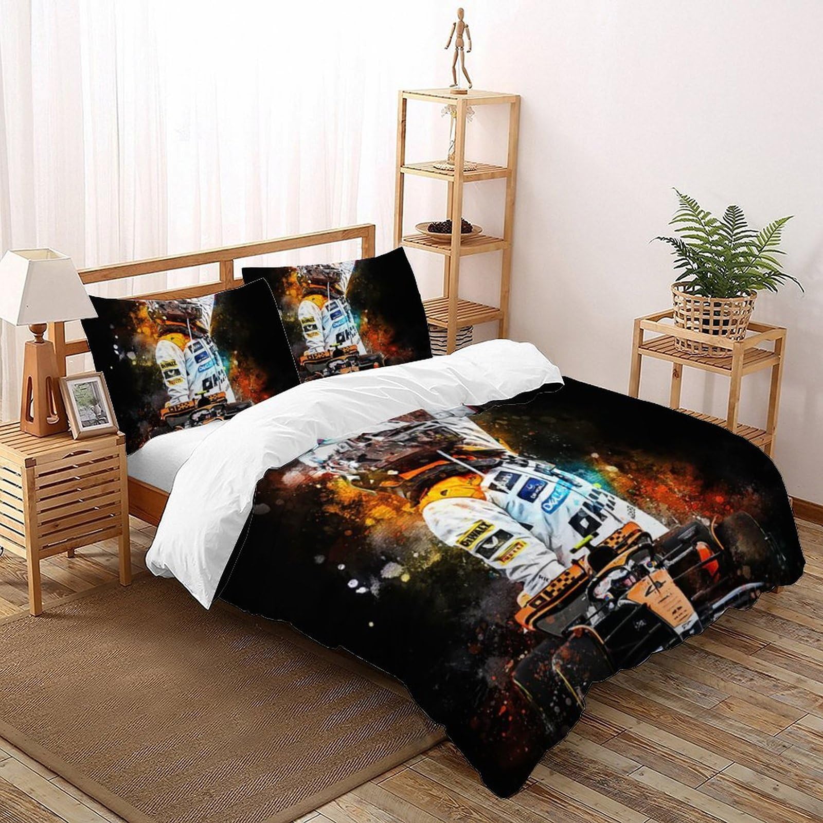 Parure de lit enfant 3D pour chambre de garçon et fille ensemble doux 260x220cm à fermeture