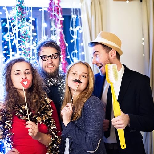 Miniatura 2 de Jexine 4 piezas de cepillo de dientes gigante de 15.75 x 1.57 pulgadas, cepillo grande de gran tamaño, enorme cepillo de comedia de Halloween,