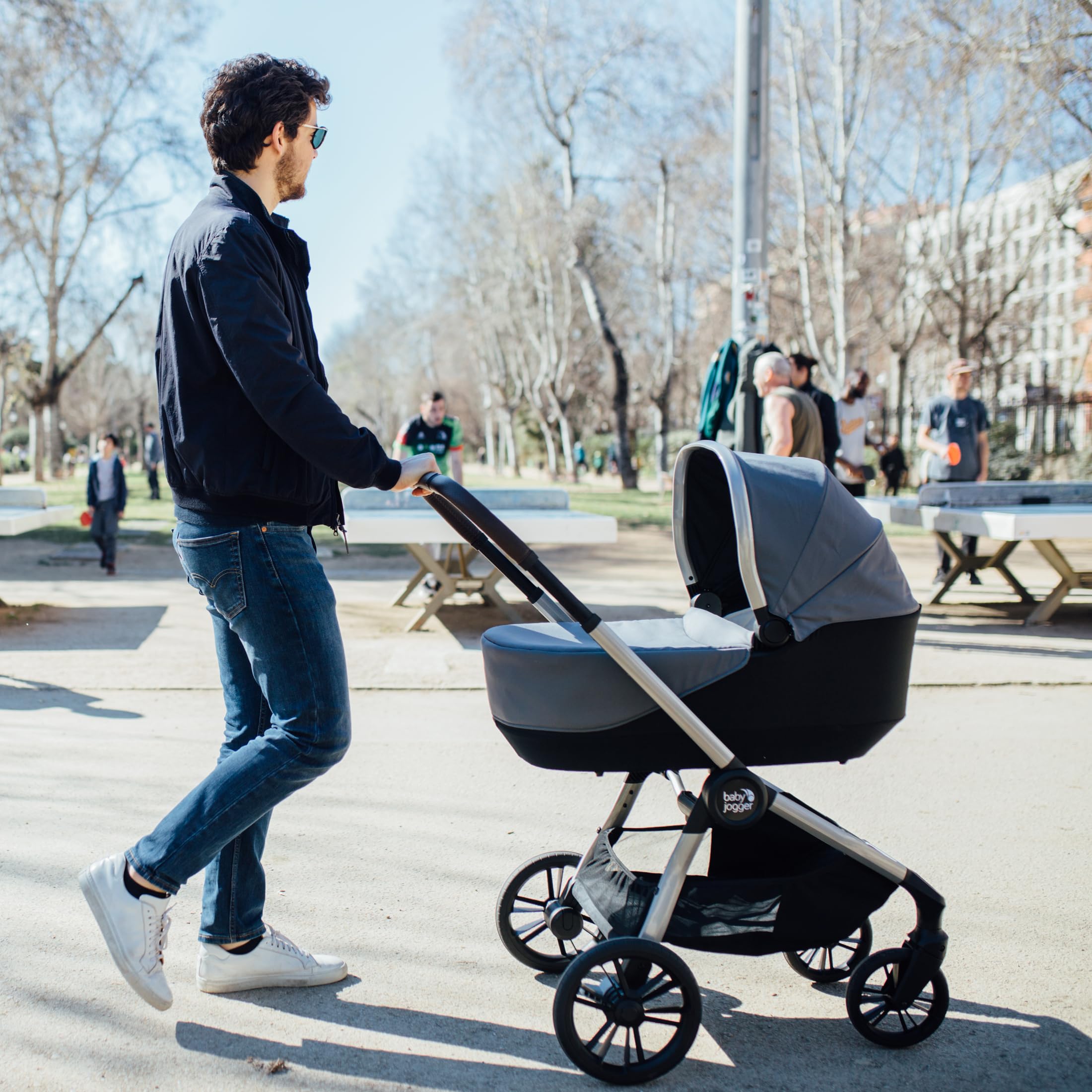BABY JOGGER Culla pieghevole per passeggini City Sights, neonato fino a 9 kg, colore: nero intenso
