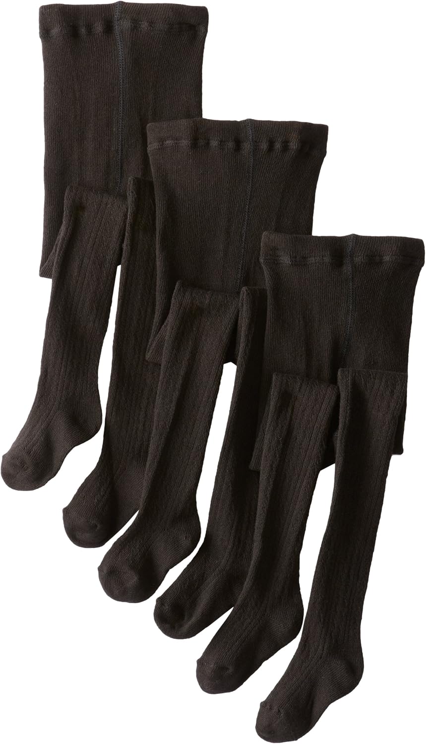 Country Kids Little Girls' Cotton Pellerine Tights 3 Pair