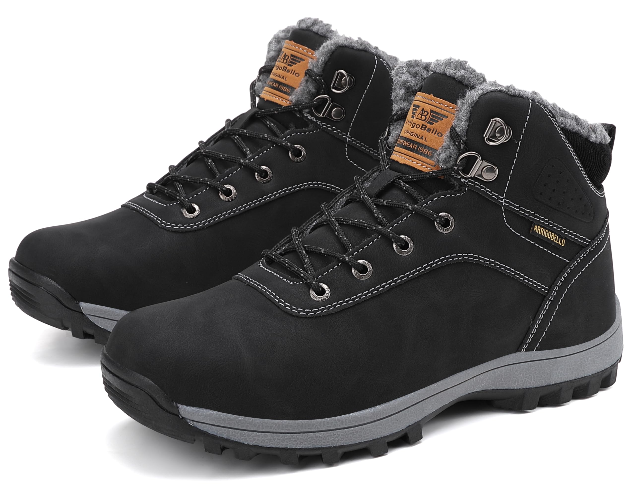 ARRIGO BELLO Bottine Femmes Hommes Hiver Chaussures Bottes de Neige Fourrée Antidérapantes Chaude pour Unisexe 36-46