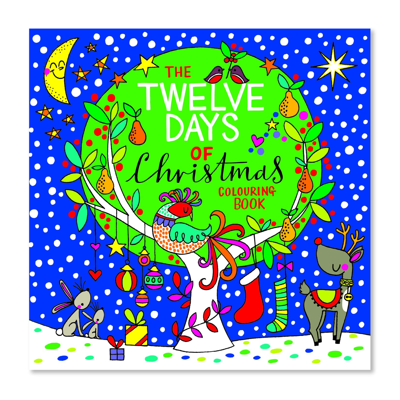 Rachel Ellen Designs 12 Days Of Christmas Square Coloring Book