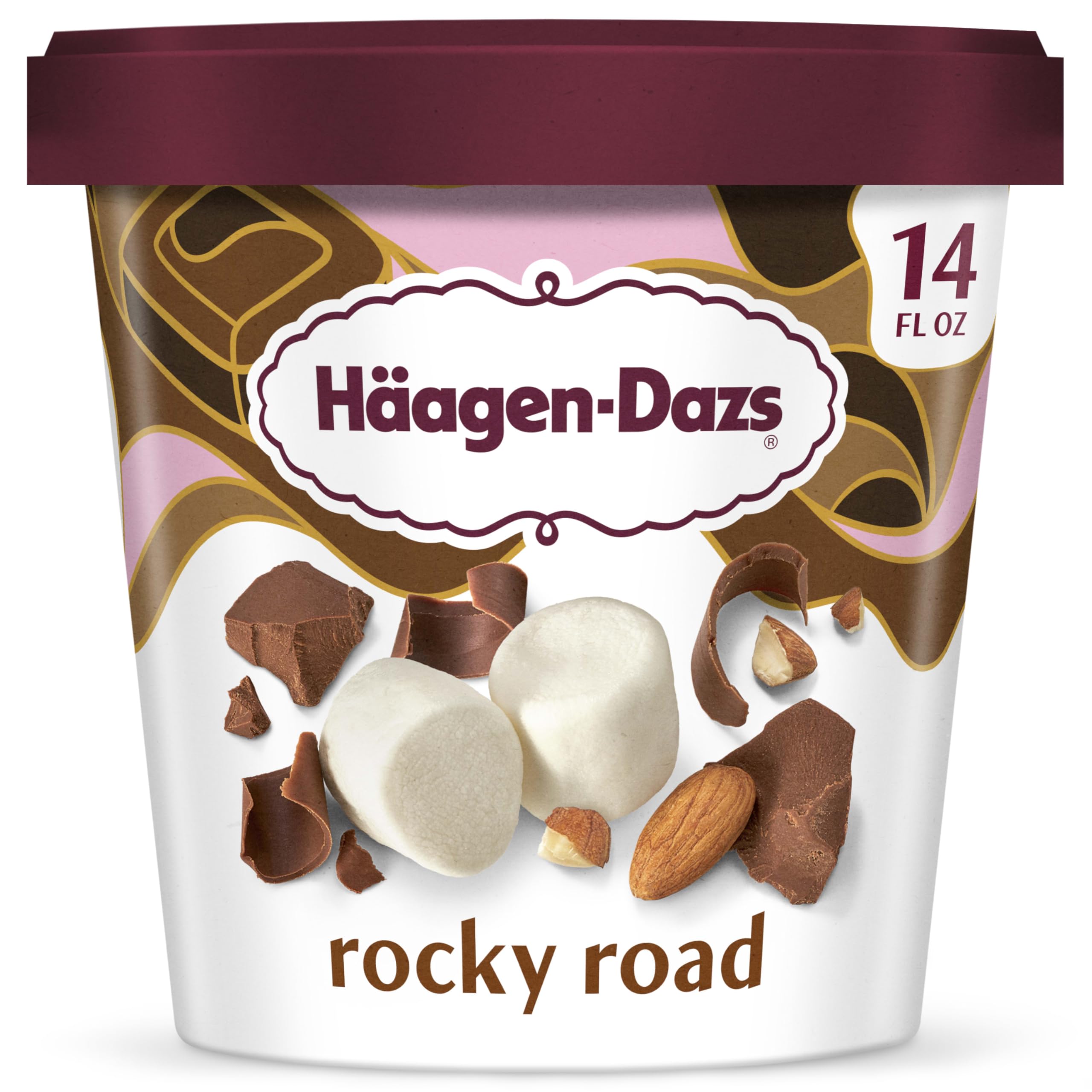 Amazon.com: Haagen-Dazs Rocky Road Ice Cream Frozen, brownie, 14