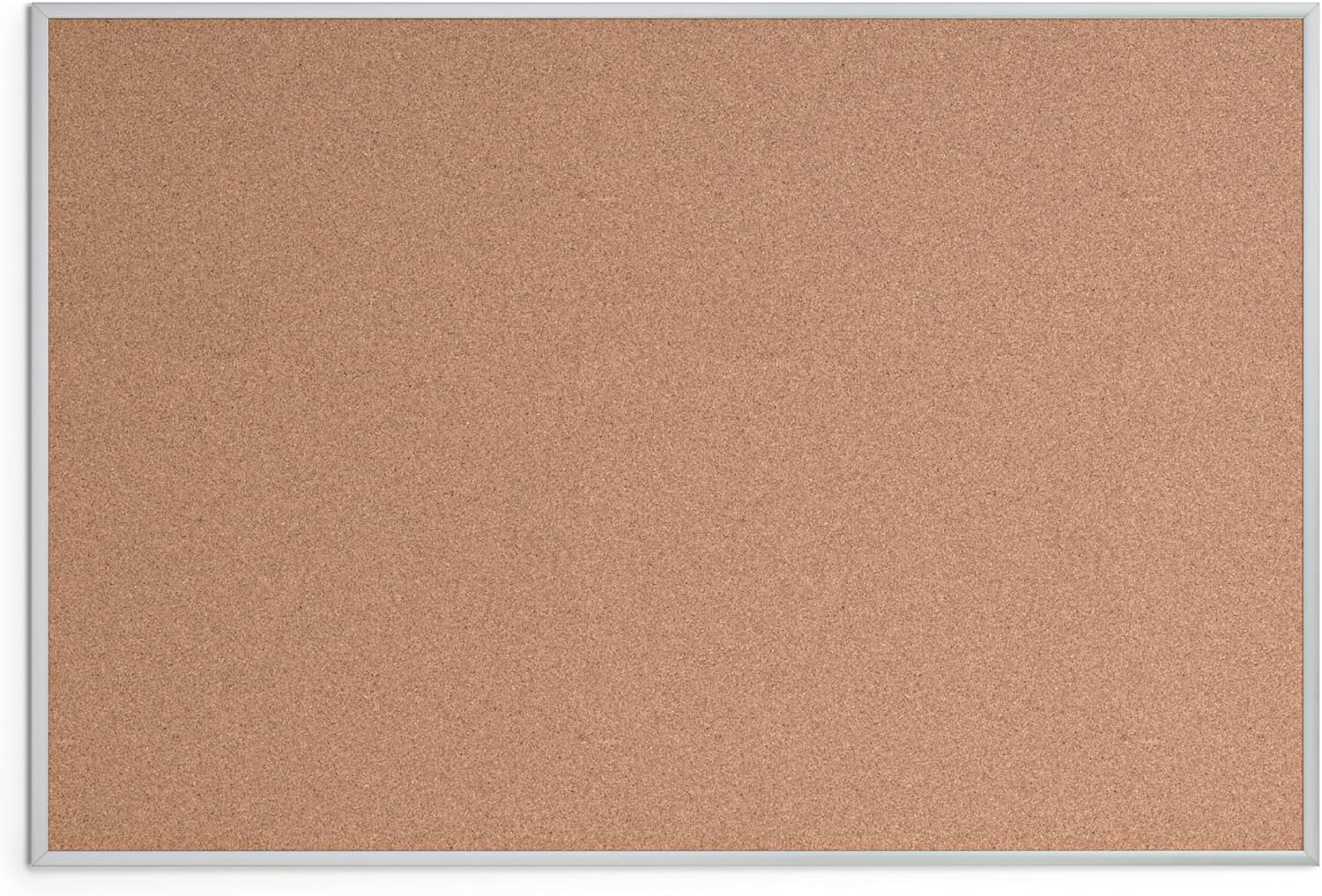 U Brands Cork Bulletin Board, 48" x 72" Inches, Silver Aluminum Frame (023U00-01)