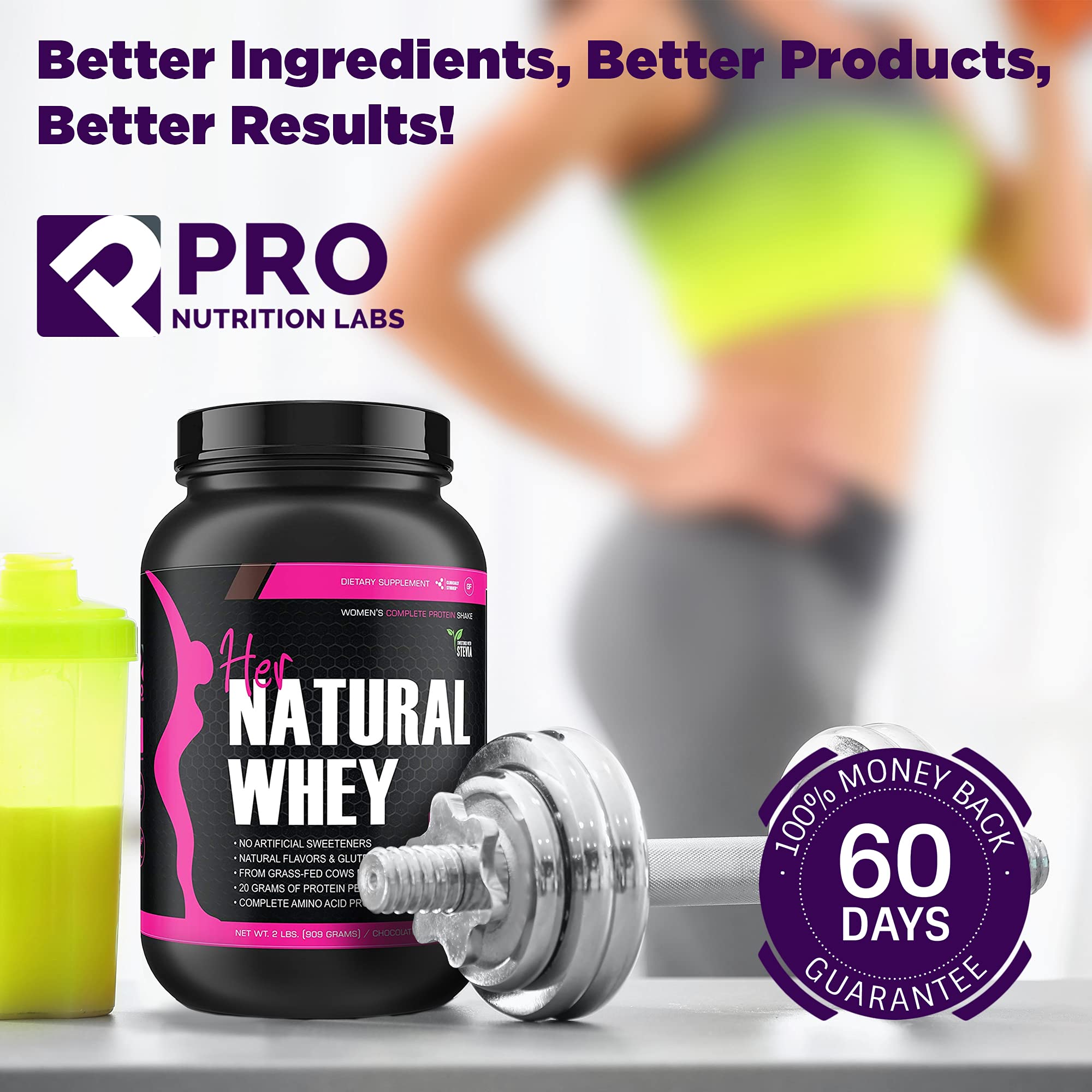 Whey Protein Powder for Women Supports Weight Loss & Lean Muscle Mass