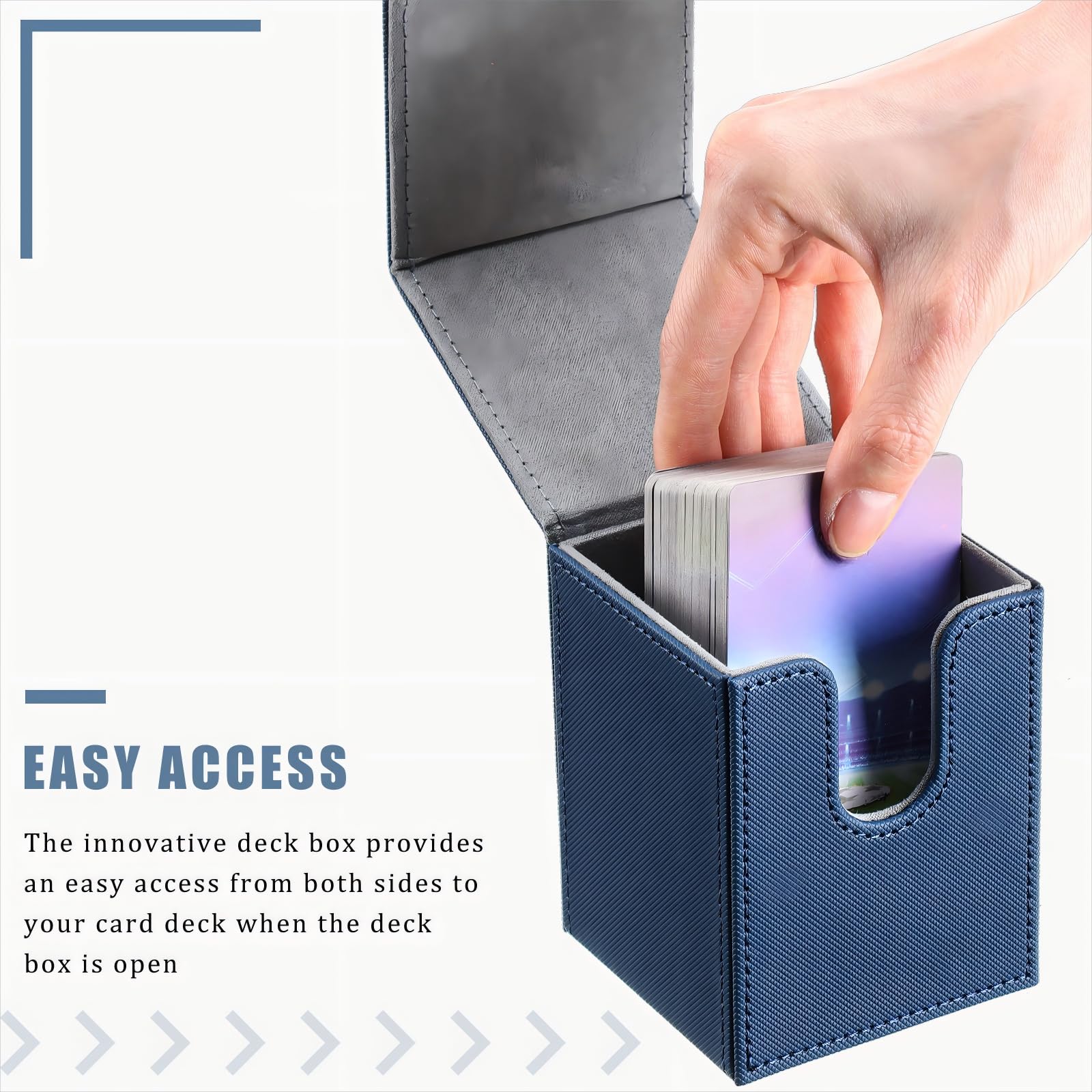 Boîte De Rangement Pour Cartes MTG/Jeux (Deck Box) Marsguard | Capacité 100+ Cartes Sleeved | Cuir PU Avec Fermeture Magnétique