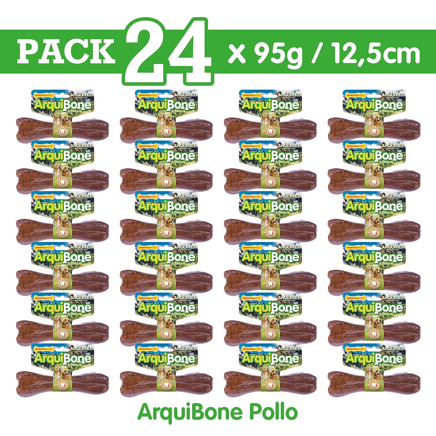 Arquivet Arquibone Pollo 12,5 cm, 95 g, 1 Unidad (Paquete de 24)