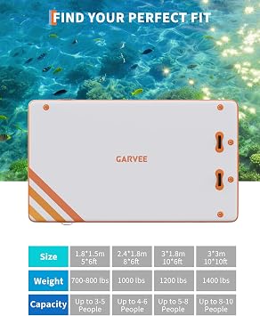 GarveeTech Inflatable Floating Dock, Floating Platform, Platform Floating Mat