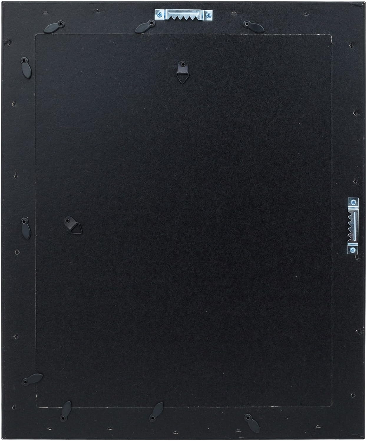 Lilian Black With Silver Display 11x14 Wall Photo Frame - Made to Display Pictures 8x10 with Mat or 11x14 Without Mat - Wall Mounting Material Included