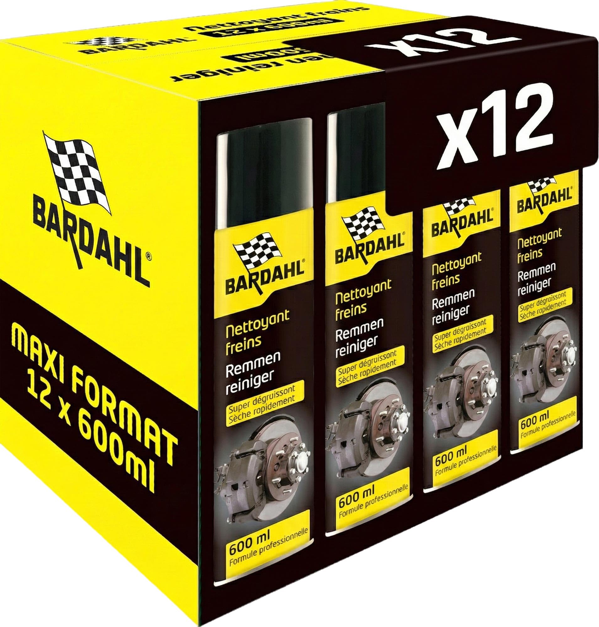 Dégraissant nettoyant freins BARDAHL 600ml (lot x12)
