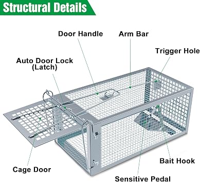 Reusable Rat & Chipmunk Traps, Prevents Accidental Triggering Mouse Trap, Humane Rat Trap Outdoor