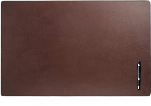 Dacasso Pad Without Side Rails Luxury Leather Blotter for Writing-Executive Desk Surface Protector, 30 x 19, Chocolate Brown