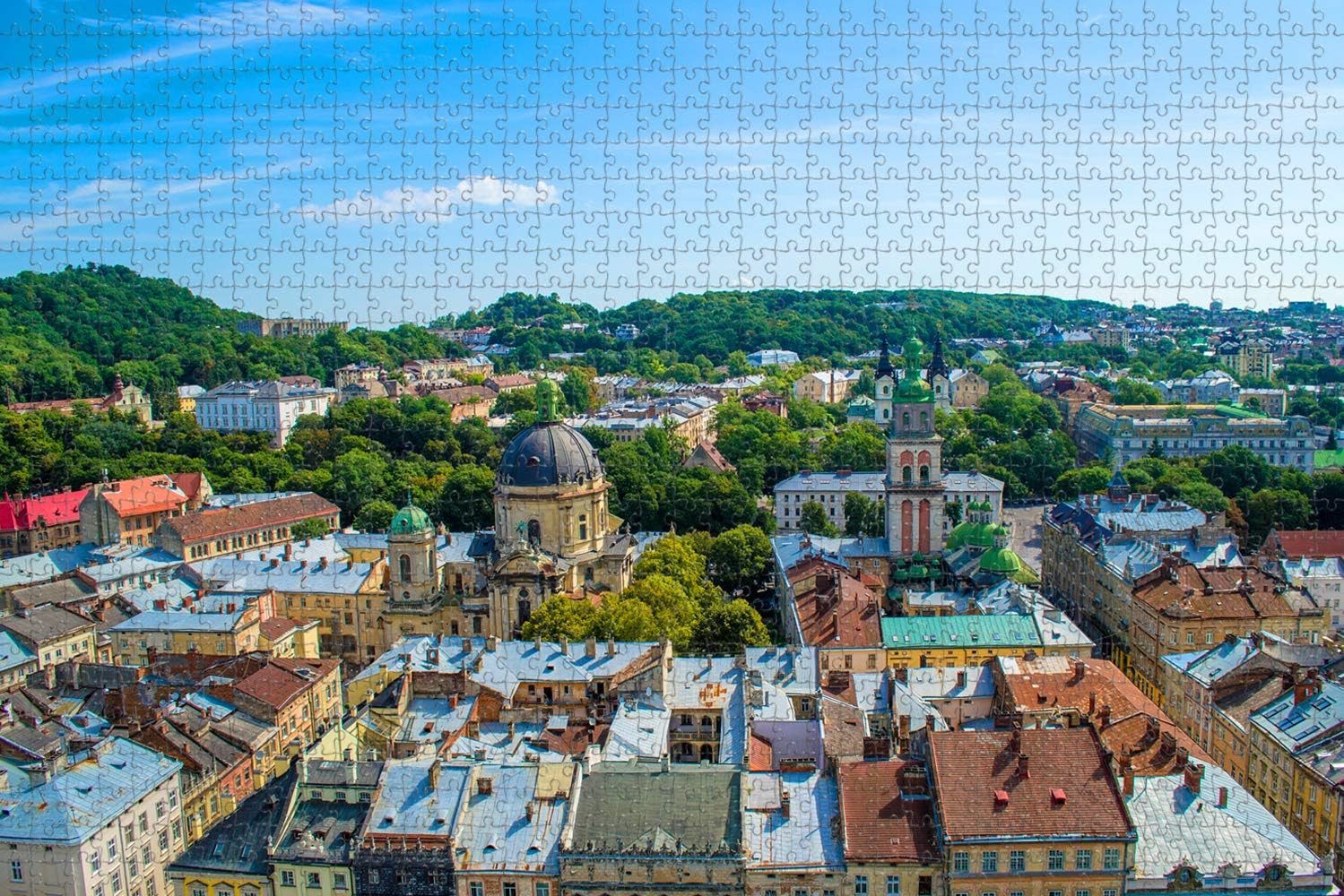 Boston Skyline USA Jigsaw Puzzle for Adults 1000 Piece Wooden Travel Gift Souvenir