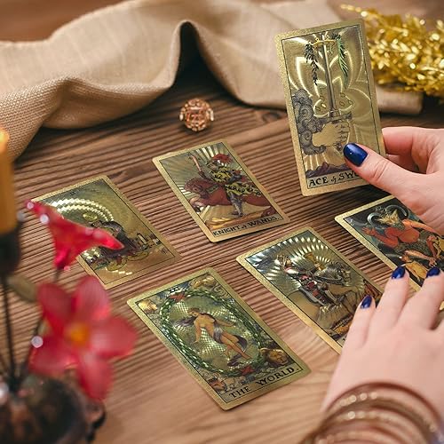 Miniatura 2 de Abtrino Tarjetas originales de tarot con guía y bolsa de transporte de terciopelo prémium para principiantes y expertos juego de baraja de tarot