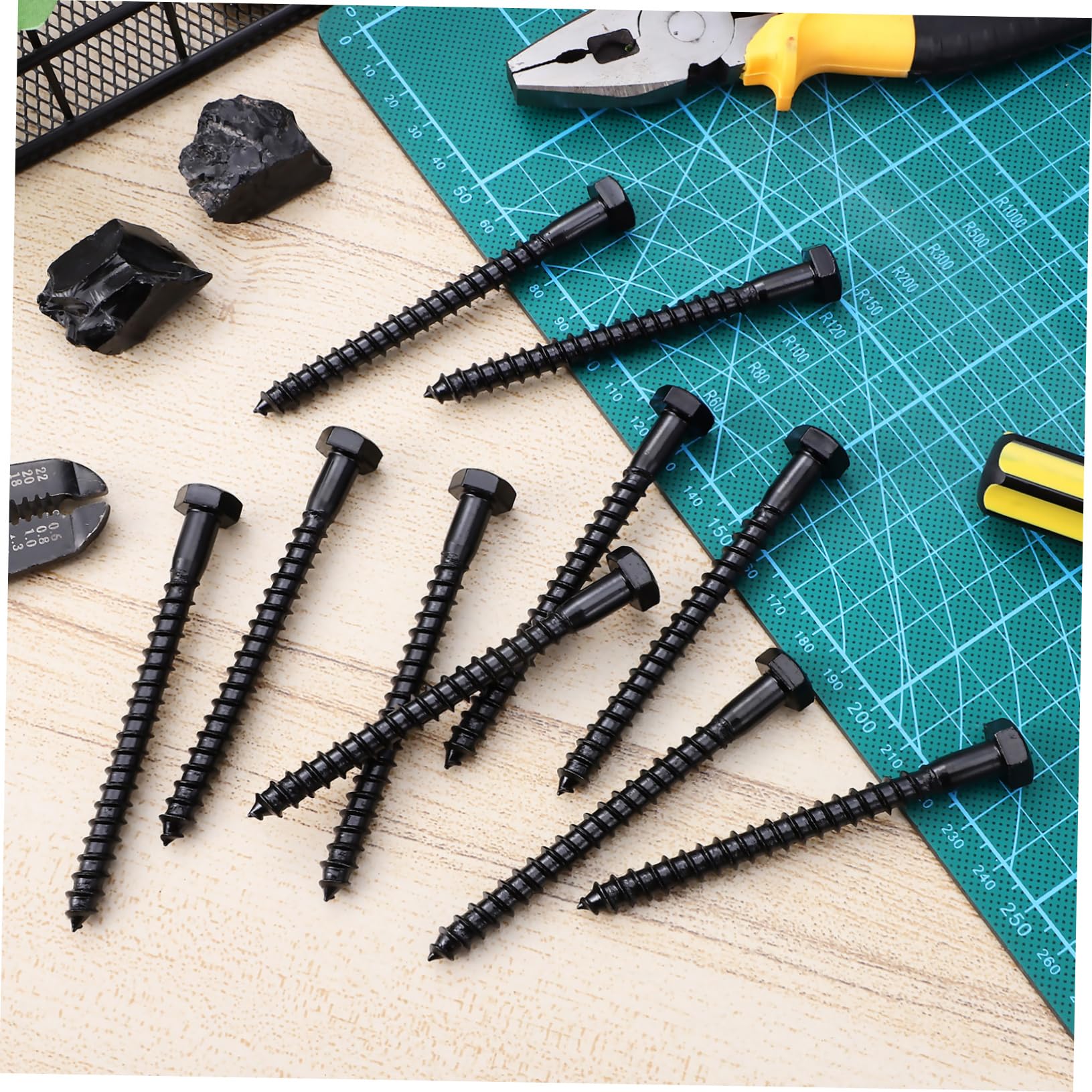 NULYLU Precision Machined Fasteners 10pcs Lag Screws for Wood Deck Screws Fence Construction