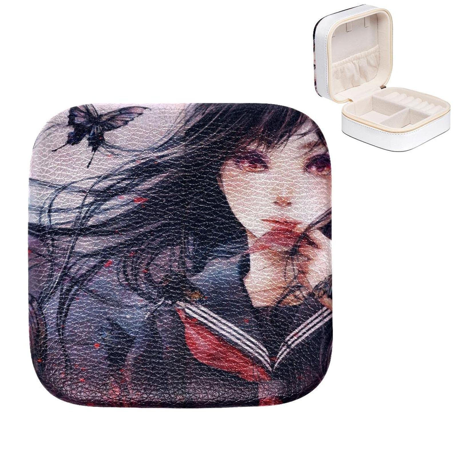Organisateur de bijoux pour boucles d'oreille et bagues, coffret compact fille