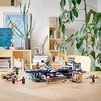 Vista 7 de LEGO Marvel Avengers Helicarrier 76153 - Juguete de construcción de ladrillos con minifiguras de acción de Marvel Avengers, gran regalo para niños