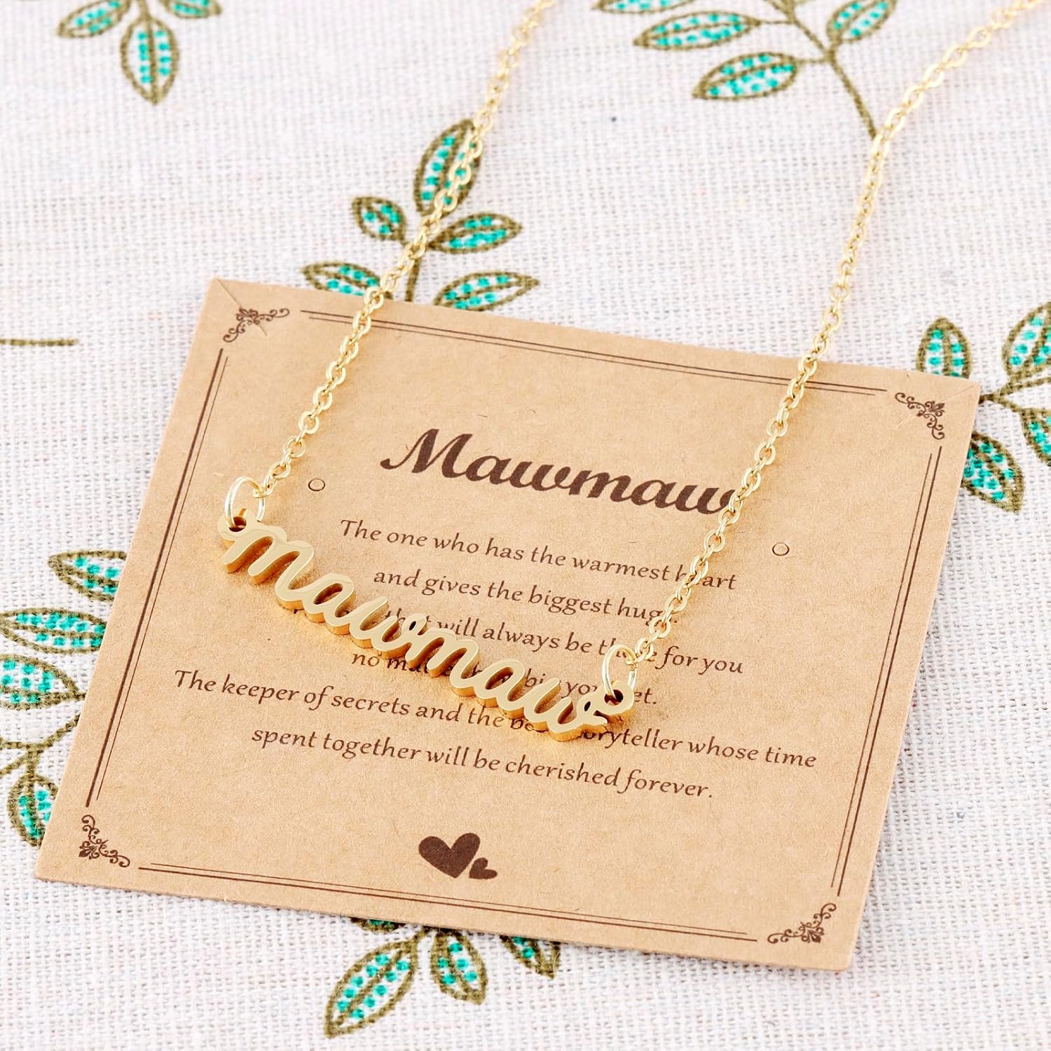 Mawmaw Gifts Necklace for Women Grandma Birthday Wedding Ideas Best Mawmaw Necklace - Image 2