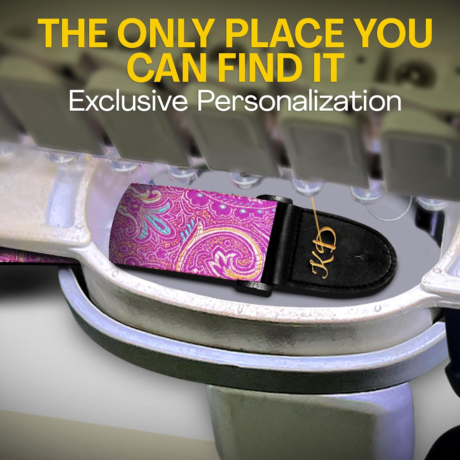 Art Tribute Personalized Guitar Strap Indian Sunset including - 2 Picks + Locks + Secure Button. Add Your Text and We Make It Especially For You Get Your Own Custom Guitar Strap, No Shipping Cost!