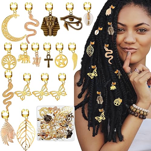 Miniatura 4 de 40 pinzas para el cabello para trenzas, trenzas, joyas, trenzas para el cabello, accesorios dorados para trenzas, cuentas de cabello, estilo