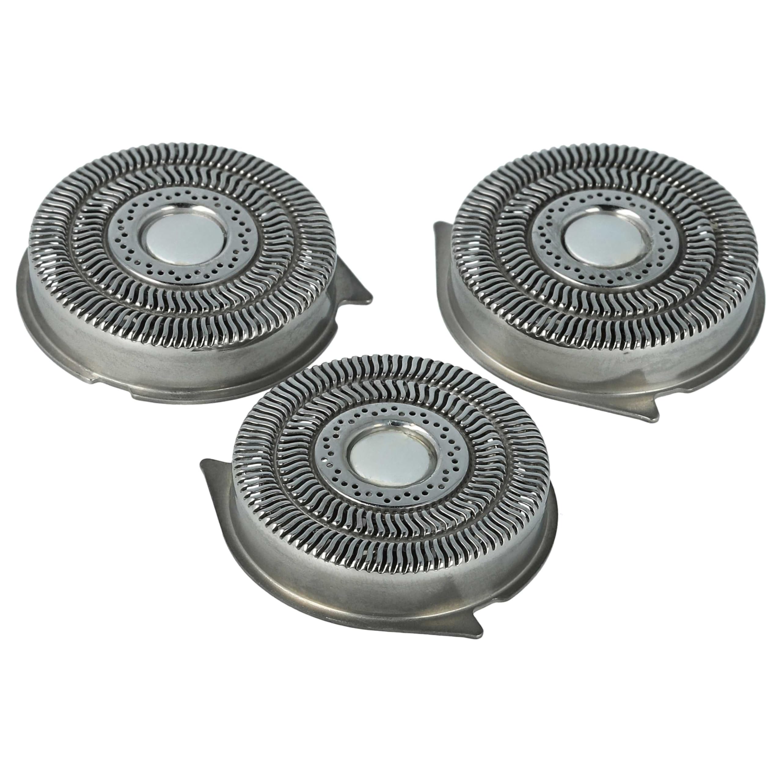 vhbw 3x cabezales reemplaza Philips HQ9 para máquina de afeitar, plata