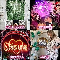 Vista 7 de Letreros de neón personalizados, letreros de luces LED de neón personalizables, para decoración de pared, boda, fiesta de cumpleaños, dormitorio