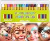 Mimoo 16 Color Face Paint Set - Body Paint Sticks, Face Painting Kit for Kids, Halloween, World Cup, Carnival Party Makeup