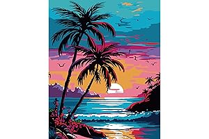 QUITEDEW: Relaxing Paint by Numbers Kits for Beginners