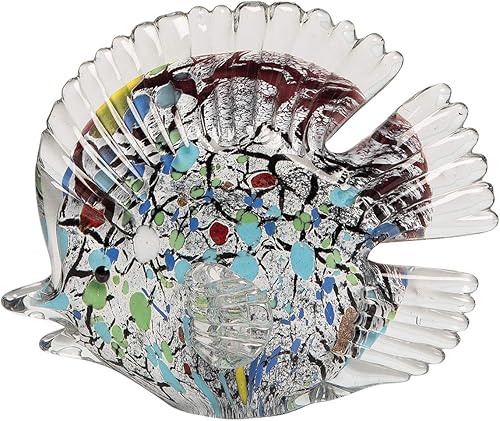 Beachcombers Figura de pez soplado de vidrio L5.9 X W2.56 X H4.72 Transparente