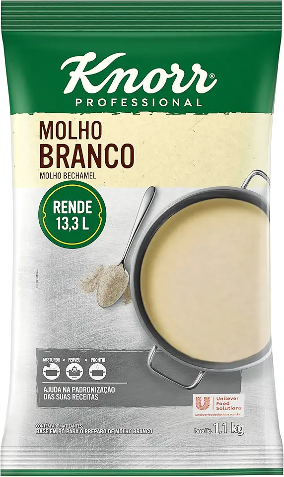 Knorr Professional Molho Branco Bechamel 1,1kg Rende 13,3l