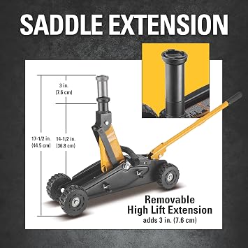 Cat Wheelie Off-Road Trolley Jack, 2 Ton, Portable, Oversized Wheels for Rugged Terrain - 980883ECE