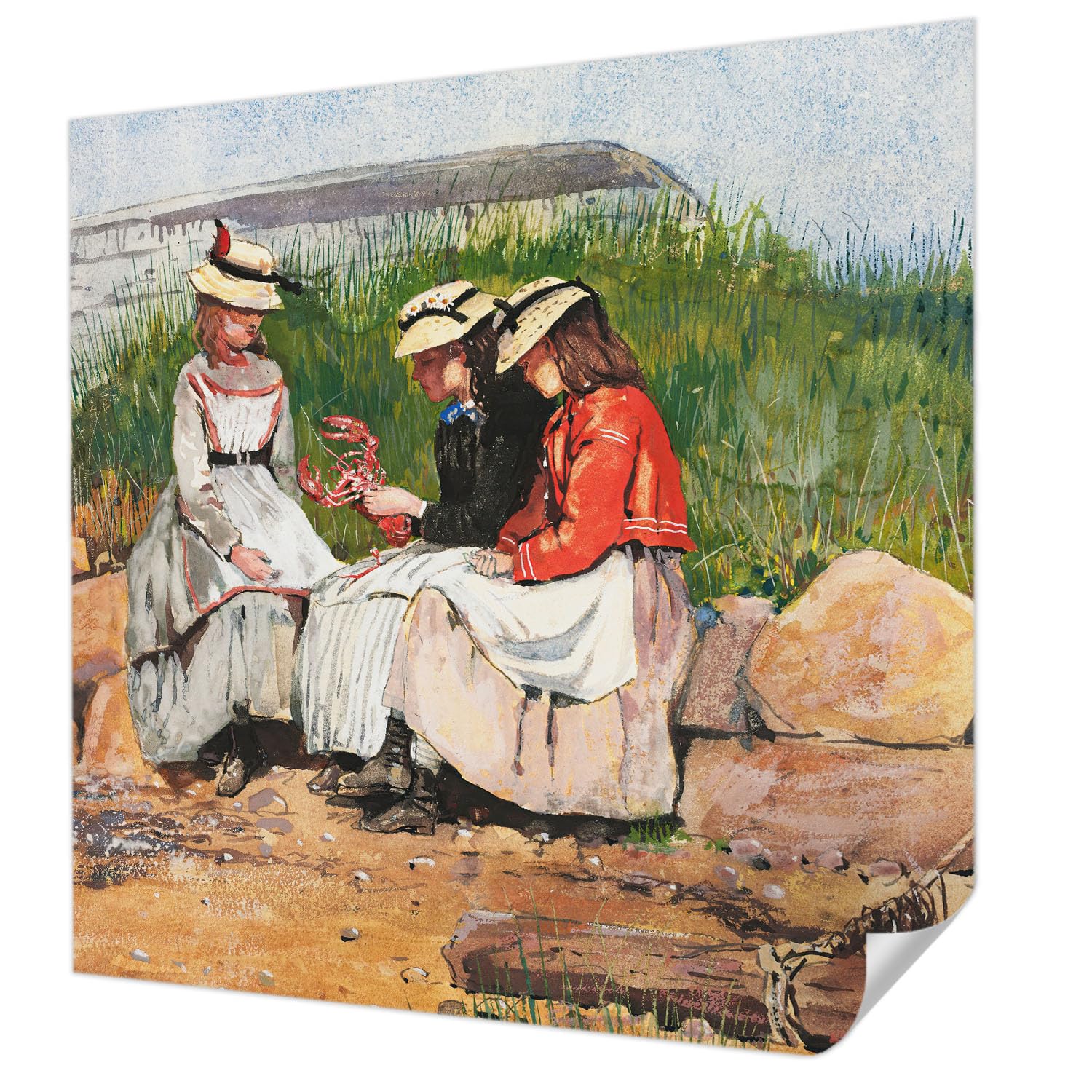 Papier peint adhésif 250x250 cm Tulup motif vacances d'été pour salon et chambre