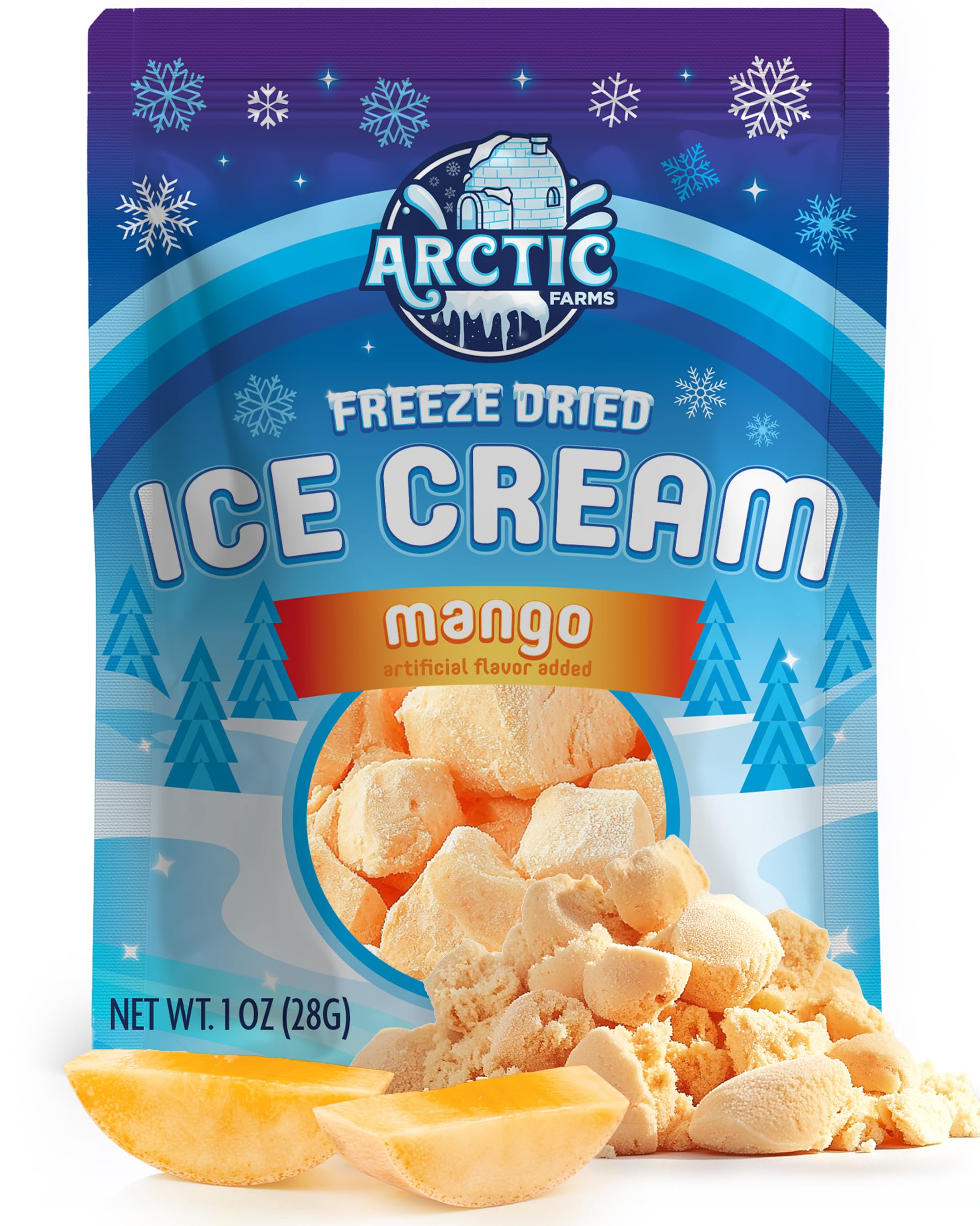 Arctic Farms Freeze Dried Ice Cream that Does Not Melt (Mango)