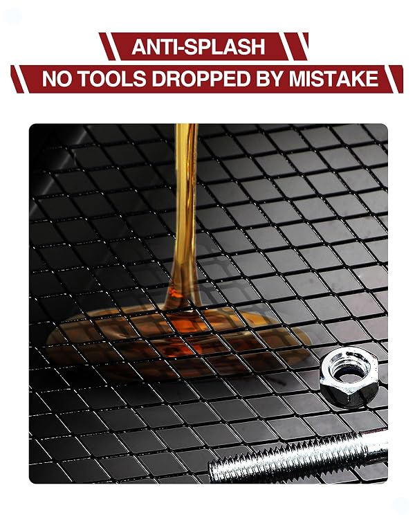 GarveeTech Oil Drain Pan, 15 gal Low Profile Oil Drain Pan, Oil Change Pan with 8 ft Hose & Folding Handle, Rolling Oil Drain Cart for Cars, Trucks, Buses, RVs by GarveeTech - Image 6