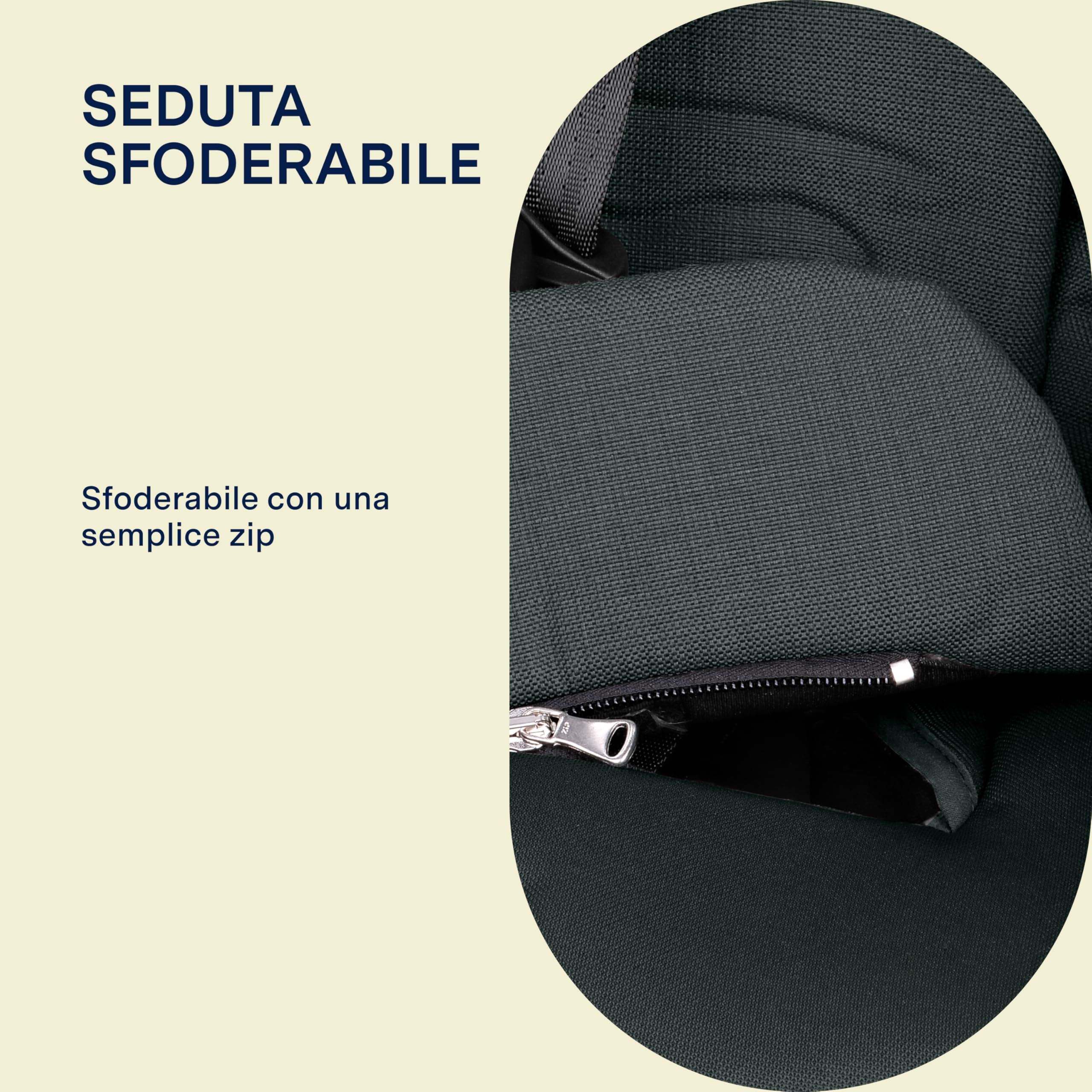 PEG Primo Viaggio 360 EVO Seggiolino Auto Evolutivo All-In-One con ISOFIX, Girevole, Reclinabile, per Bambini dalla nascita a 150 cm (0-12 anni), 0-36 kg, Metal