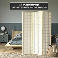 Vista 124 de Red Lantern Panel de ventana Shoji de 6 pies de alto, divisor de habitación de 3 paneles de palisandro